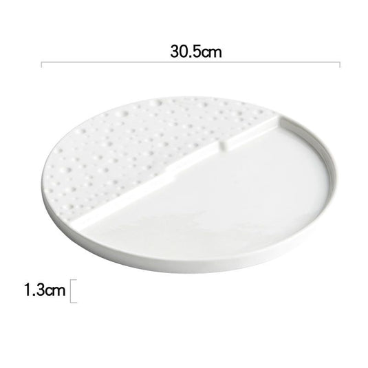 Home Creative White Ceramic Tableware Dish - Grand Goldman