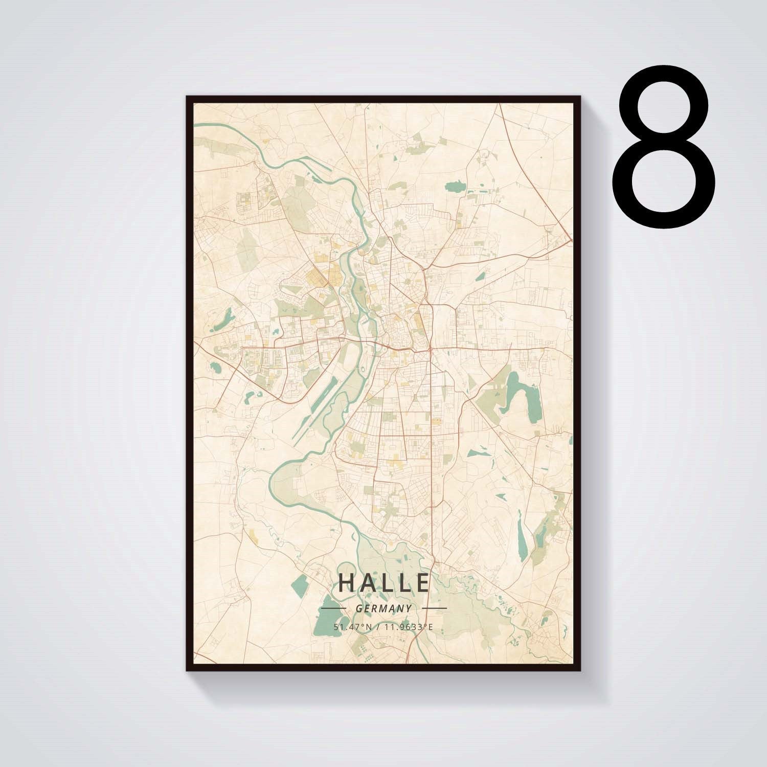 Home Decor German City Subway Canvas Painting Poster - Grand Goldman