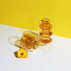 Home Decoration Accessories Nordic Ins Colourful Glass Transparent Vase Living Room Dining Table Dried Flowers Hydroponic Vases - Grand Goldman