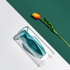 Home Decoration Accessories Nordic Ins Colourful Glass Transparent Vase Living Room Dining Table Dried Flowers Hydroponic Vases - Grand Goldman