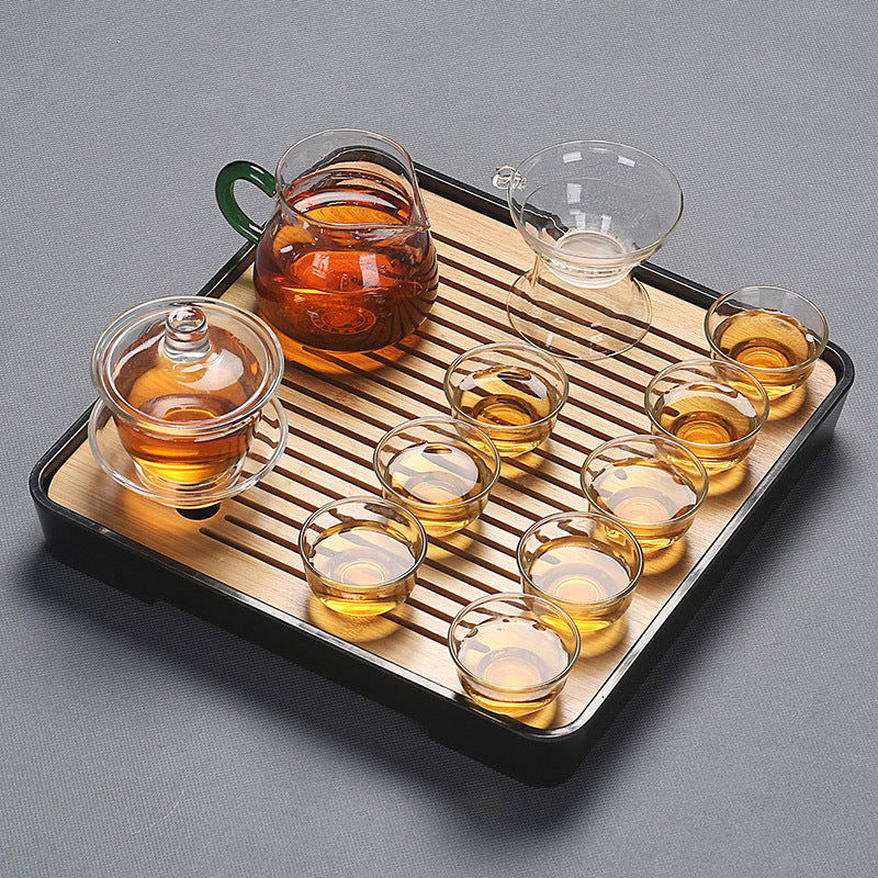 Home Glass Kung Fu Tea Set - Grand Goldman