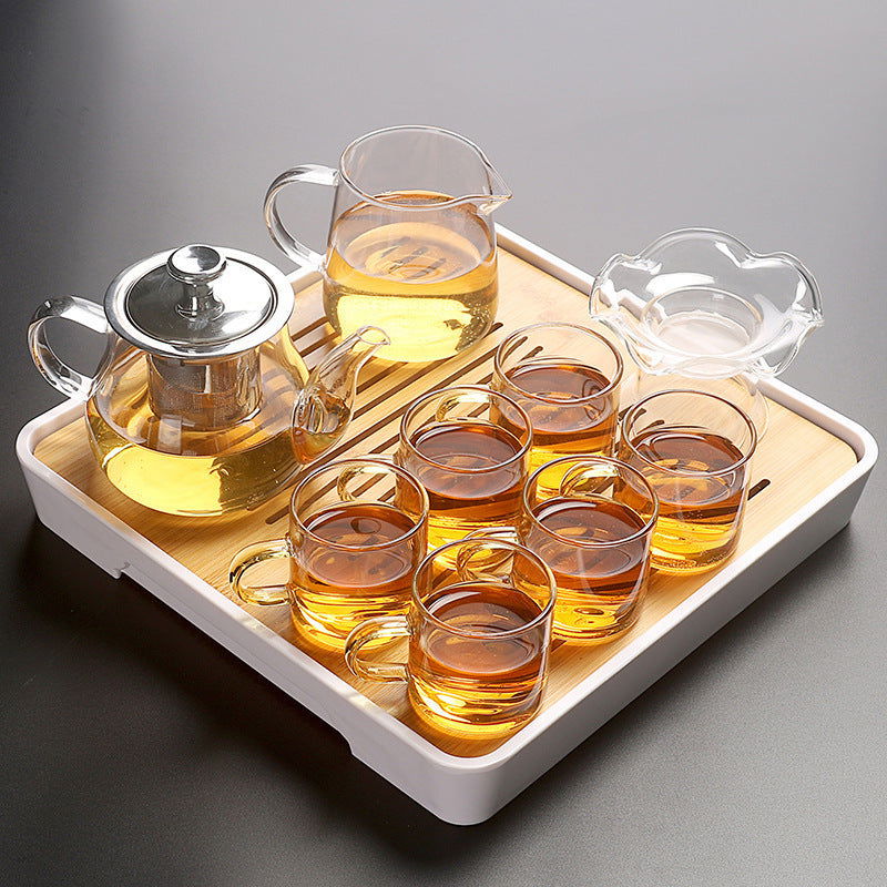 Home Glass Kung Fu Tea Set - Grand Goldman