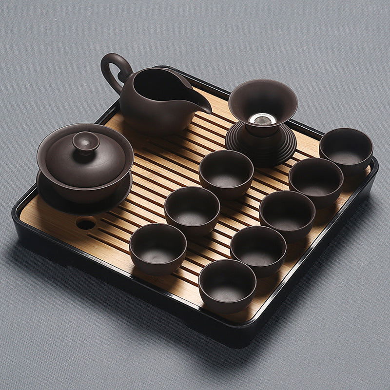 Home Glass Kung Fu Tea Set - Grand Goldman