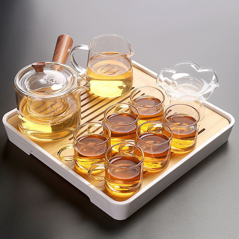 Home Glass Kung Fu Tea Set - Grand Goldman