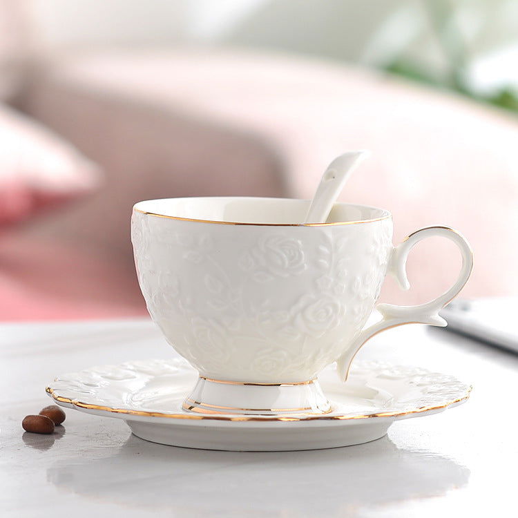 Home Simple Bone China Ceramic Coffee Cup - Grand Goldman