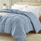 Homelike Moment Lightweight Queen Comforter - Grey Down Alternative Bedding Comforters Queen Size, All Season Duvet Insert Quilted Reversible Bed Comforter Soft Queen Full Size Dark Gray/Light Grey - Grand Goldman