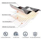 Homemate Electric Blanket Heated Throw - 50“x60“ Ultra Soft Cozy Flannel Heating Blanket with 10 Fast Heat Levels 8 Hours Auto Off Over-Heated Protection ETL Certification Keep Warm in Home Office - Grand Goldman