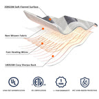 Homemate Electric Blanket Heated Throw - 50“x60“ Ultra Soft Cozy Flannel Heating Blanket with 10 Fast Heat Levels 8 Hours Auto Off Over-Heated Protection ETL Certification Keep Warm in Home Office - Grand Goldman