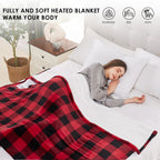Homemate Electric Blanket Heated Throw - 50“x60“ Ultra Soft Cozy Flannel Heating Blanket with 10 Fast Heat Levels 8 Hours Auto Off Over-Heated Protection ETL Certification Keep Warm in Home Office - Grand Goldman