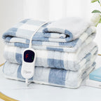 Homemate Electric Blanket Heated Throw - 50“x60“ Ultra Soft Cozy Flannel Heating Blanket with 10 Fast Heat Levels 8 Hours Auto Off Over-Heated Protection ETL Certification Keep Warm in Home Office - Grand Goldman