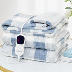 Homemate Electric Blanket Heated Throw - 50“x60“ Ultra Soft Cozy Flannel Heating Blanket with 10 Fast Heat Levels 8 Hours Auto Off Over-Heated Protection ETL Certification Keep Warm in Home Office - Grand Goldman