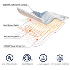 Homemate Electric Blanket Heated Throw - 50“x60“ Ultra Soft Cozy Flannel Heating Blanket with 10 Fast Heat Levels 8 Hours Auto Off Over-Heated Protection ETL Certification Keep Warm in Home Office - Grand Goldman