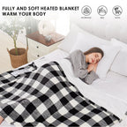 Homemate Electric Blanket Heated Throw - 50“x60“ Ultra Soft Cozy Flannel Heating Blanket with 10 Fast Heat Levels 8 Hours Auto Off Over-Heated Protection ETL Certification Keep Warm in Home Office - Grand Goldman