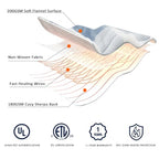 Homemate Electric Blanket Heated Throw - 50“x60“ Ultra Soft Cozy Flannel Heating Blanket with 10 Fast Heat Levels 8 Hours Auto Off Over-Heated Protection ETL Certification Keep Warm in Home Office - Grand Goldman