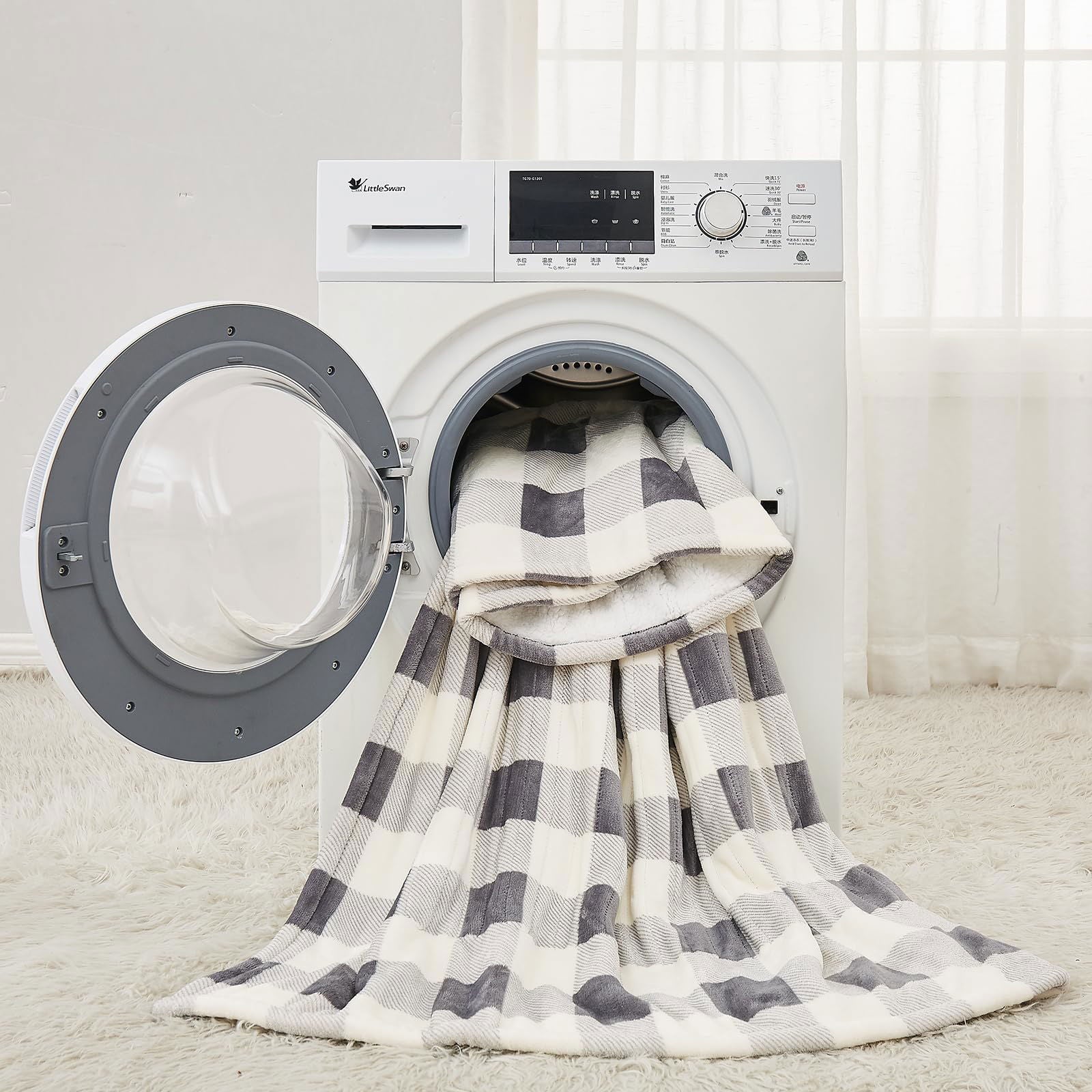 Homemate Electric Blanket Heated Throw - 50“x60“ Ultra Soft Cozy Flannel Heating Blanket with 10 Fast Heat Levels 8 Hours Auto Off Over-Heated Protection ETL Certification Keep Warm in Home Office - Grand Goldman