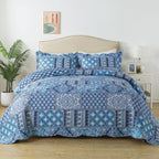 HoneiLife Oversized King Bedspreads 120x120-3 Pcs California King Quilt, Extra Large Quilt Sets All Season Use,Rustic Bedding Sets King Size,Reversible Coverlet Lightweight Bed Cover, Grey - Grand Goldman