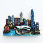 Hong Kong Refrigerator Magnets Tourism Memorial Magnetic Victoria Harbour Convention and Exhibition Centre Resin Decoration - Grand Goldman