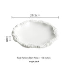 Hotel Restaurant European-style Embossed Stone Pattern Ceramic Plate - Grand Goldman