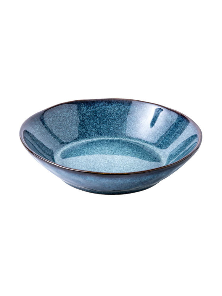 Household Ceramic & Porcelain Rice Plate Retro Style Shallow Bowl And Deep Plate - Grand Goldman