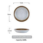 Household Ceramic Round Dinner Plate Small Plate - Grand Goldman