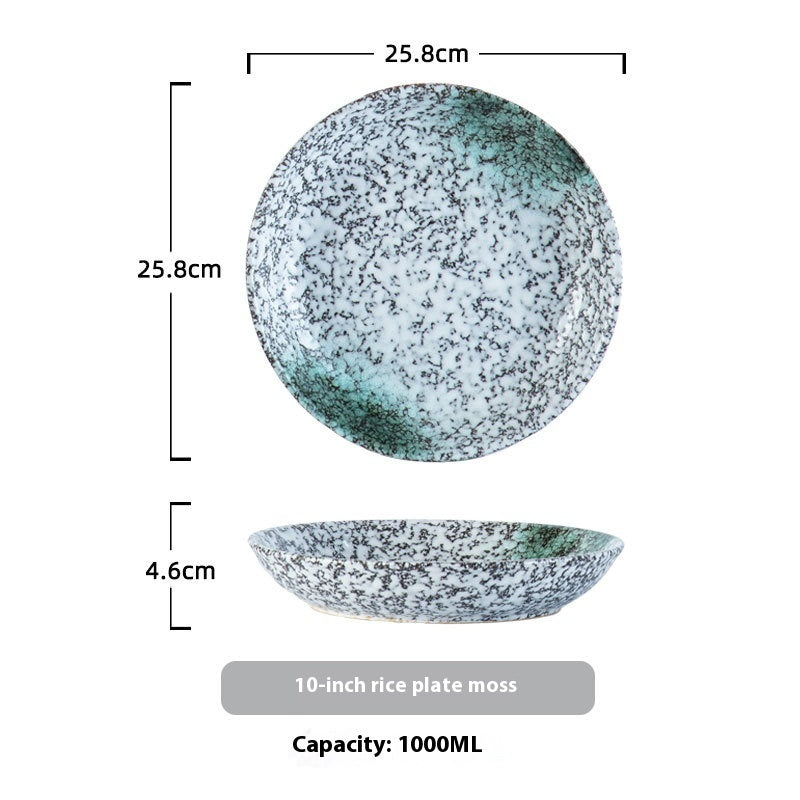 Household Ceramic Round Dinner Plate Small Plate - Grand Goldman