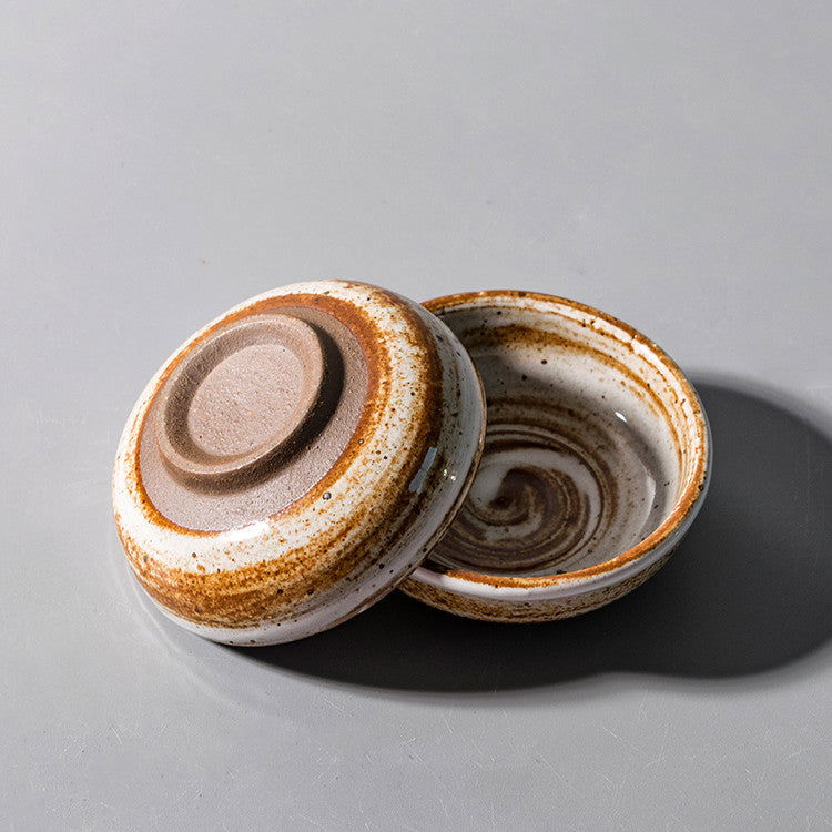 Household Handmade Rough Pottery Snack Plate Tableware - Grand Goldman