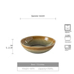 Household Japanese Retro Style Ceramic Bowl - Grand Goldman