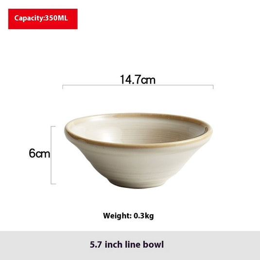 Household Minimalist Ceramic Bowl Plate Cup Tableware - Grand Goldman