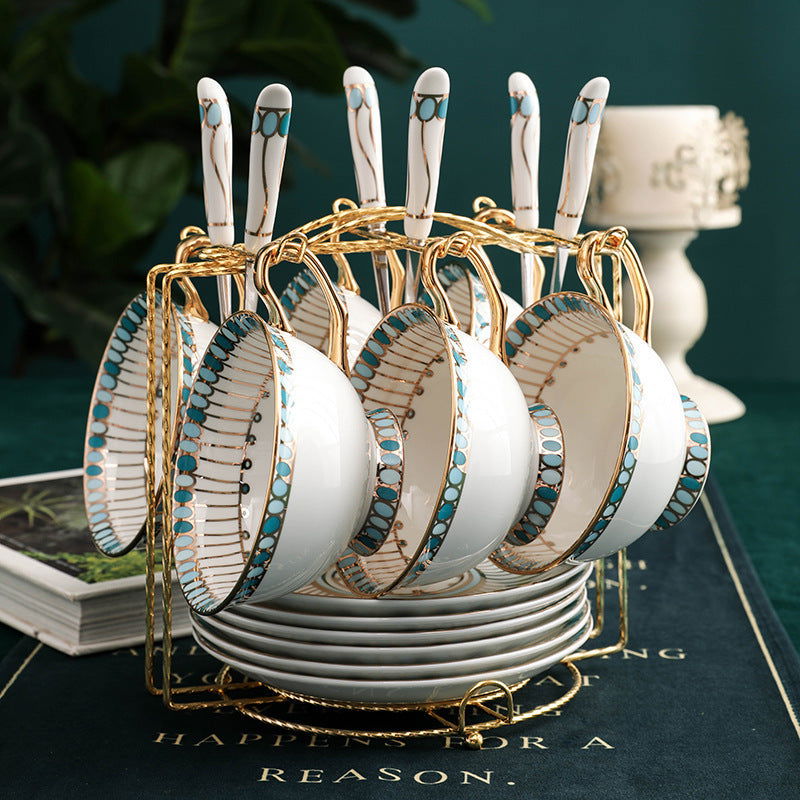 Household Simple Bone China Tea Set - Grand Goldman