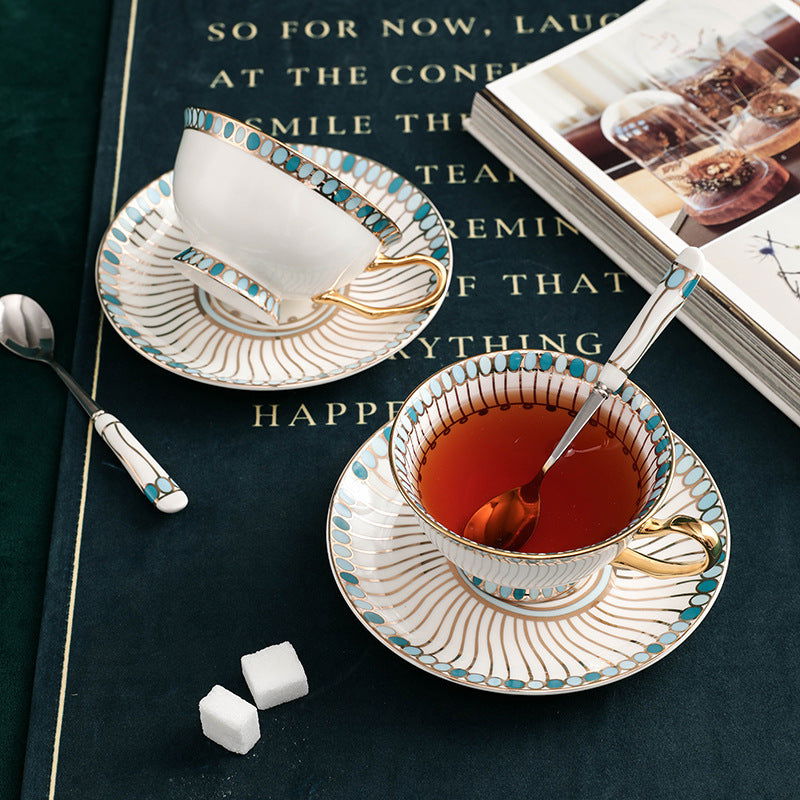 Household Simple Bone China Tea Set - Grand Goldman