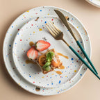 Household Simple Ceramic Terrazzo Plate Tableware - Grand Goldman