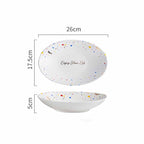 Household Simple Ceramic Terrazzo Plate Tableware - Grand Goldman