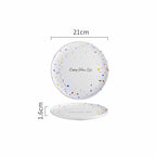 Household Simple Ceramic Terrazzo Plate Tableware - Grand Goldman