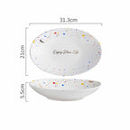 Household Simple Ceramic Terrazzo Plate Tableware - Grand Goldman
