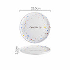 Household Simple Ceramic Terrazzo Plate Tableware - Grand Goldman