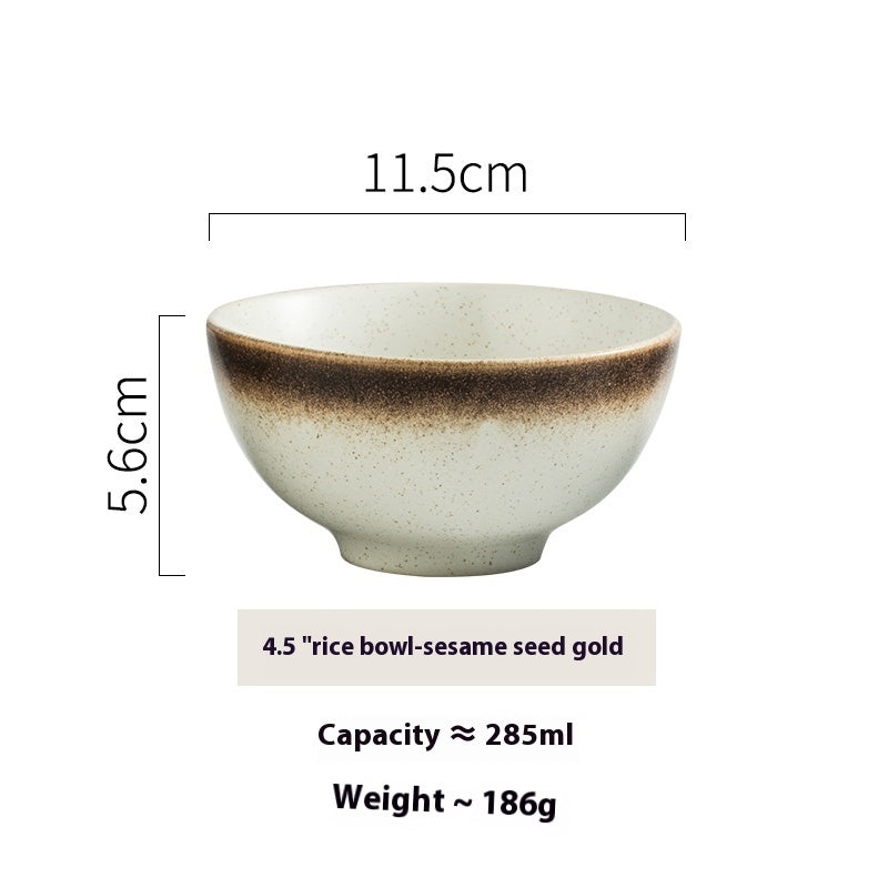 Household Tableware Ceramic Rice Bowl - Grand Goldman