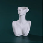 Human Face Ceramic Vase Floral Ornaments Home Decorations - Grand Goldman