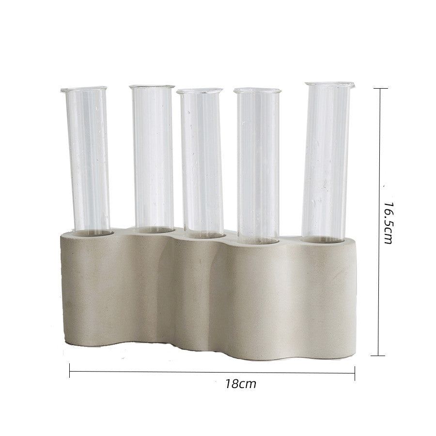 Hydroponic Plants Flowers Glass Test Tube Vase - Grand Goldman