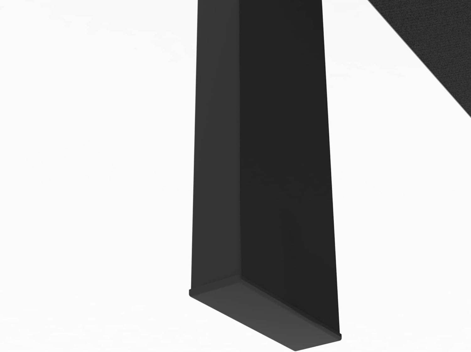 IANIYA Clear Glass Coffee Table Metal Tube (All-Black) - Grand Goldman