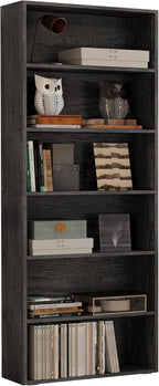 IRONCK Bookshelves and Bookcases Floor Standing 6 Tiers Display Storage Shelves 70 in Tall Bookcase Home Decor Furniture for Home Office, Living Room, Bed Room - Grand Goldman