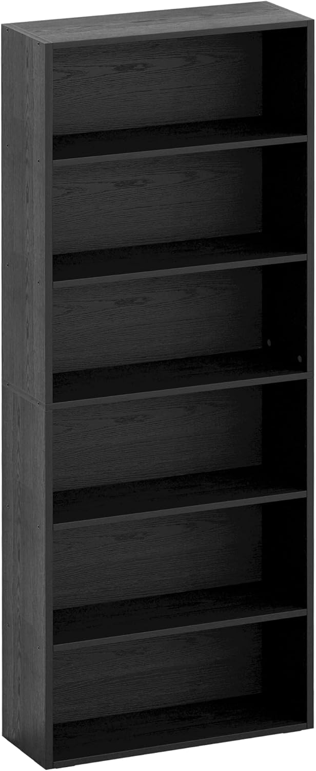 IRONCK Bookshelves and Bookcases Floor Standing 6 Tiers Display Storage Shelves 70 in Tall Bookcase Home Decor Furniture for Home Office, Living Room, Bed Room - Grand Goldman