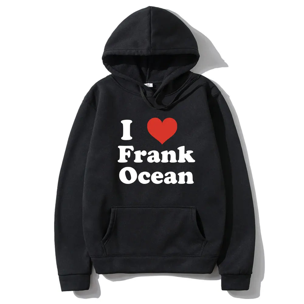 I Love Frank Hoodie Ocean Fashion Oversized Pullover Male Blond Hip Hop Trend Sweatshirt Rapper Men Women Vintage Streetwear - Grand Goldman