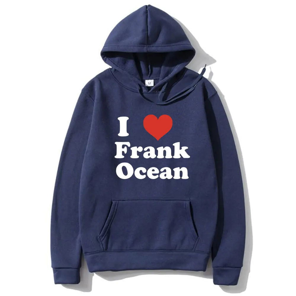 I Love Frank Hoodie Ocean Fashion Oversized Pullover Male Blond Hip Hop Trend Sweatshirt Rapper Men Women Vintage Streetwear - Grand Goldman