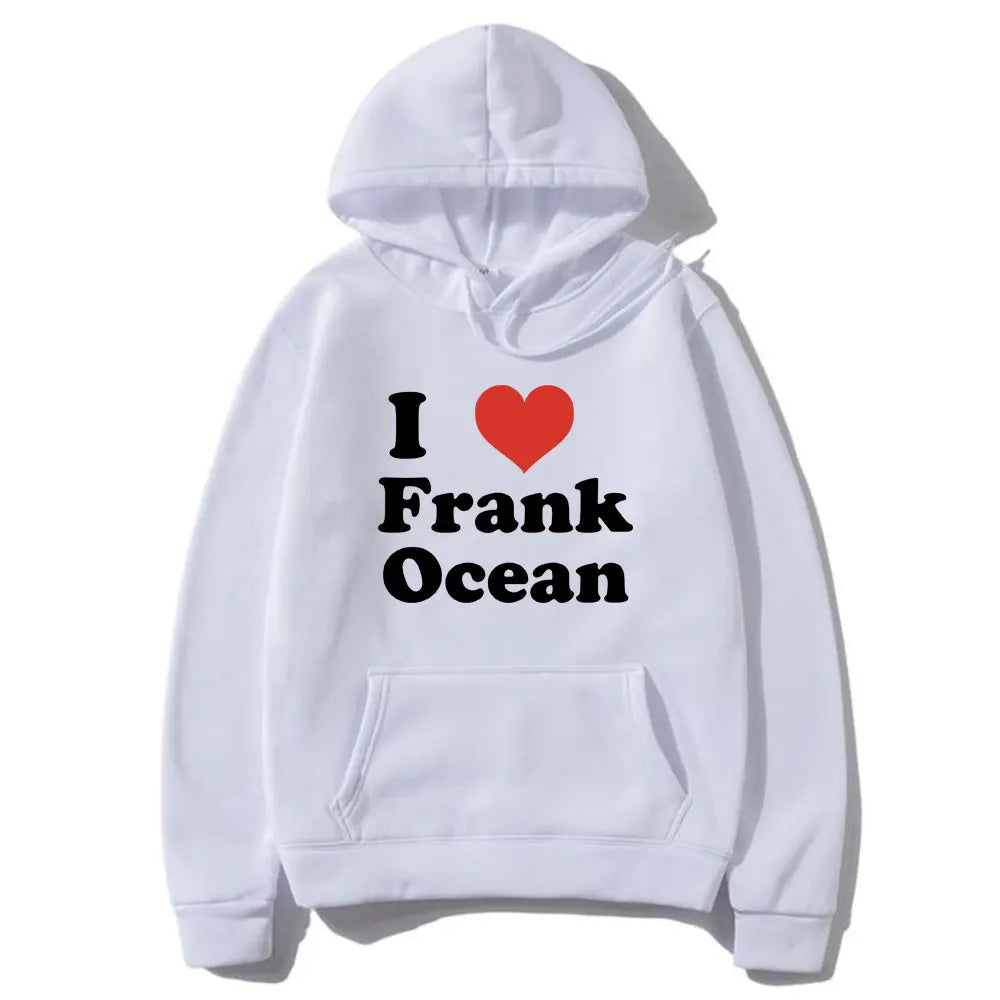 I Love Frank Hoodie Ocean Fashion Oversized Pullover Male Blond Hip Hop Trend Sweatshirt Rapper Men Women Vintage Streetwear - Grand Goldman