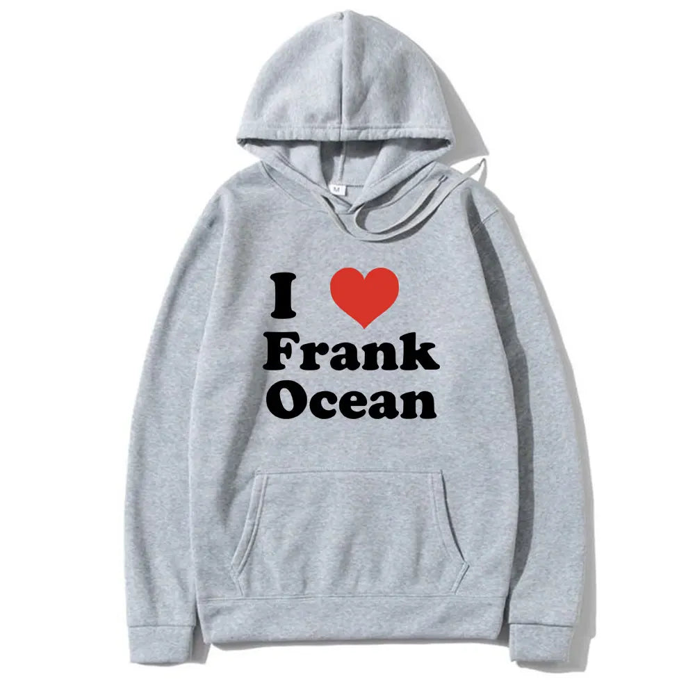 I Love Frank Hoodie Ocean Fashion Oversized Pullover Male Blond Hip Hop Trend Sweatshirt Rapper Men Women Vintage Streetwear - Grand Goldman