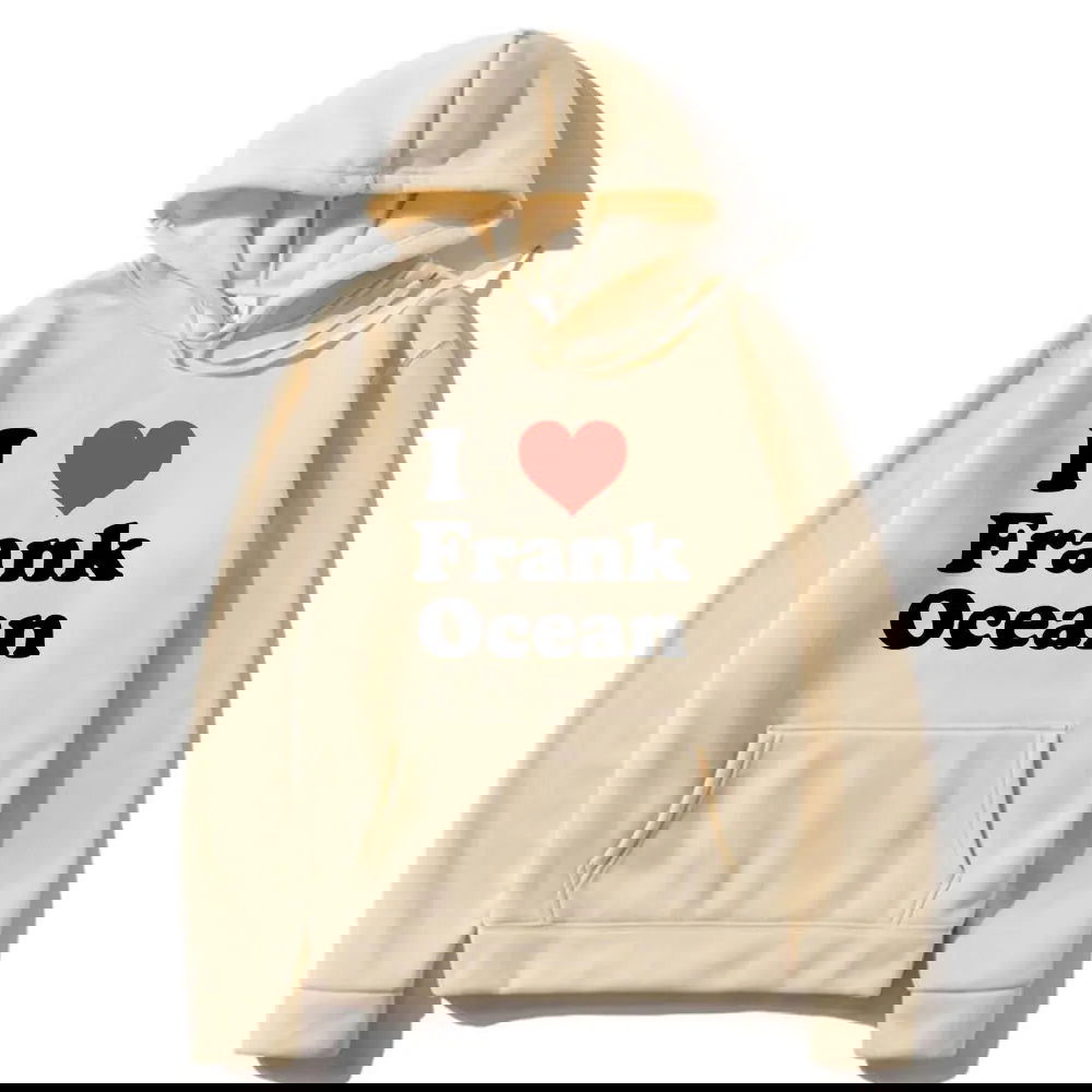 I Love Frank Hoodie Ocean Fashion Oversized Pullover Male Blond Hip Hop Trend Sweatshirt Rapper Men Women Vintage Streetwear - Grand Goldman