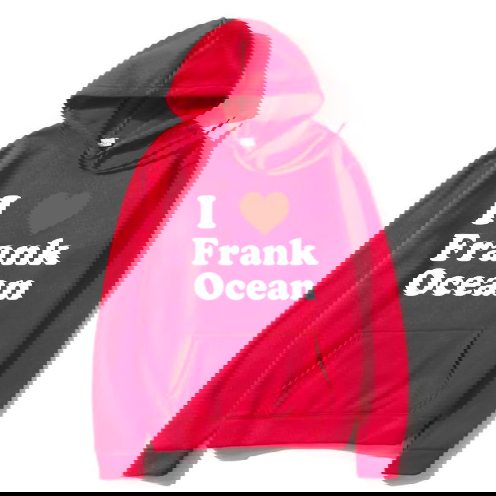 I Love Frank Hoodie Ocean Fashion Oversized Pullover Male Blond Hip Hop Trend Sweatshirt Rapper Men Women Vintage Streetwear - Grand Goldman