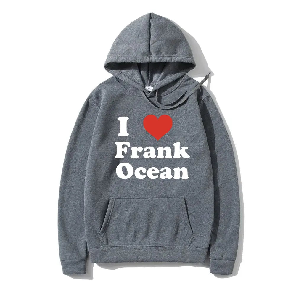I Love Frank Hoodie Ocean Fashion Oversized Pullover Male Blond Hip Hop Trend Sweatshirt Rapper Men Women Vintage Streetwear - Grand Goldman