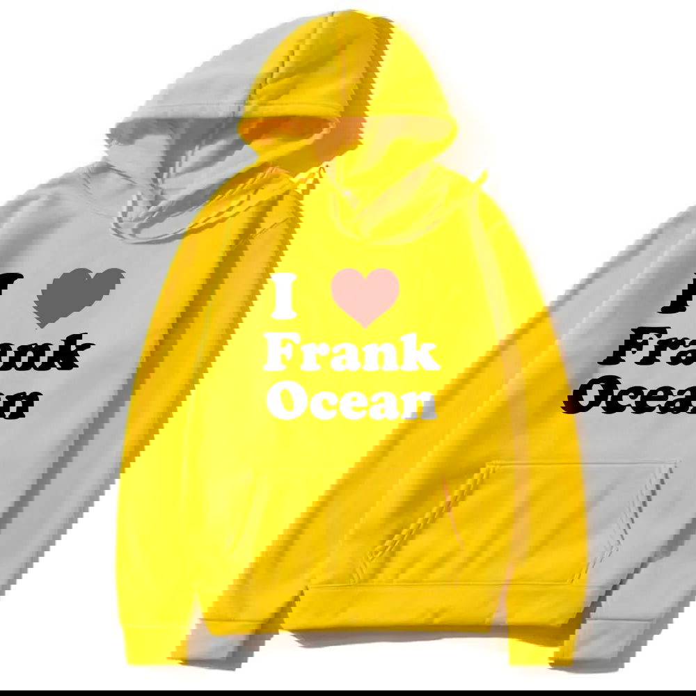 I Love Frank Hoodie Ocean Fashion Oversized Pullover Male Blond Hip Hop Trend Sweatshirt Rapper Men Women Vintage Streetwear - Grand Goldman