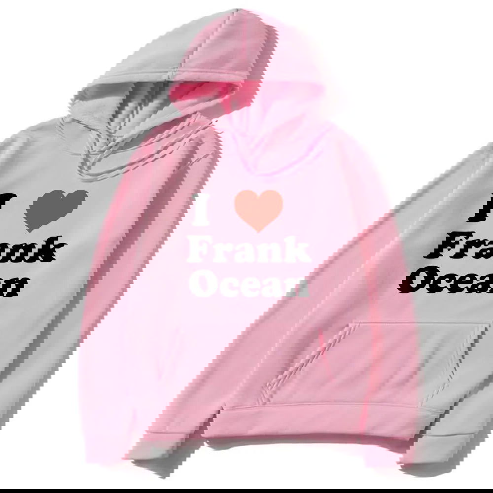 I Love Frank Hoodie Ocean Fashion Oversized Pullover Male Blond Hip Hop Trend Sweatshirt Rapper Men Women Vintage Streetwear - Grand Goldman